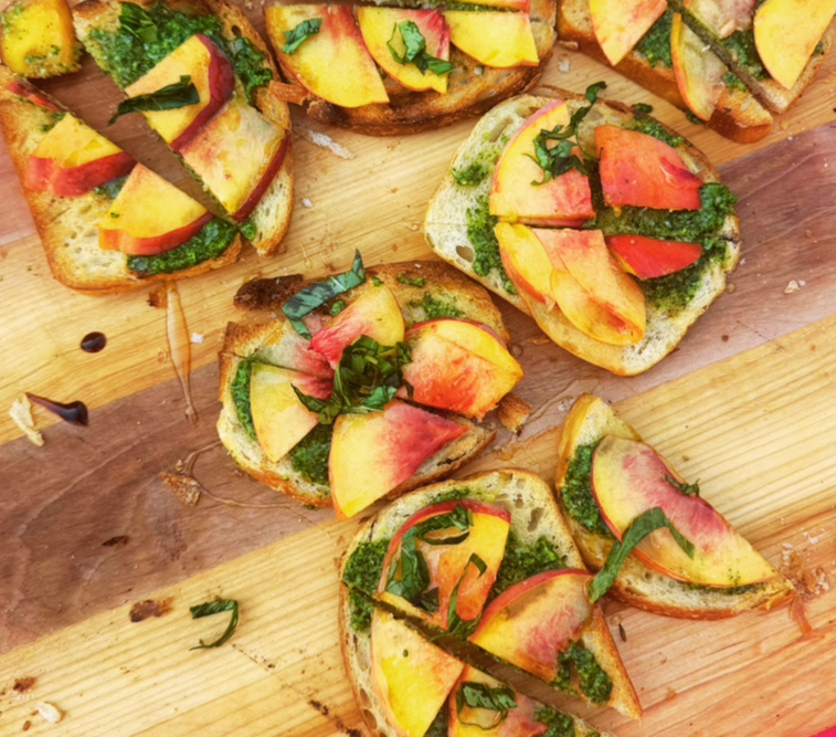 Peach Grilled Toast